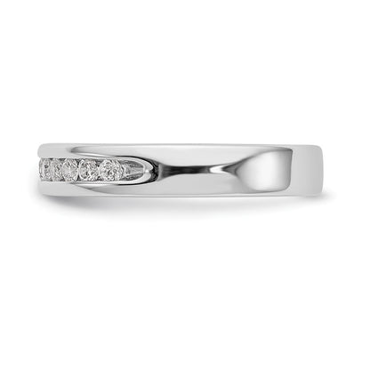 0.31ct. CZ Solid Real 14K White Gold 11-1.9mm Stone Channel Wedding Band Ring