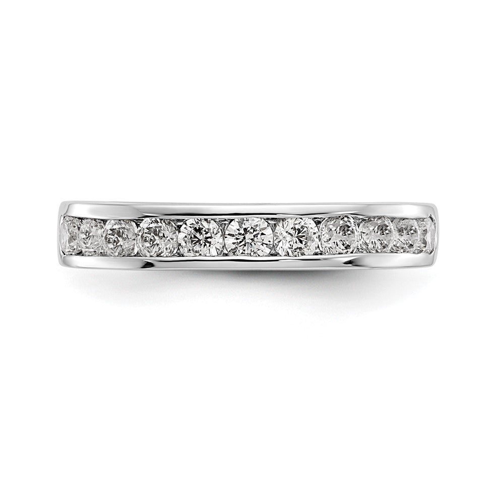 0.77ct. CZ Solid Real 14K White Gold 11-2.6mm Channel Wedding Band Ring
