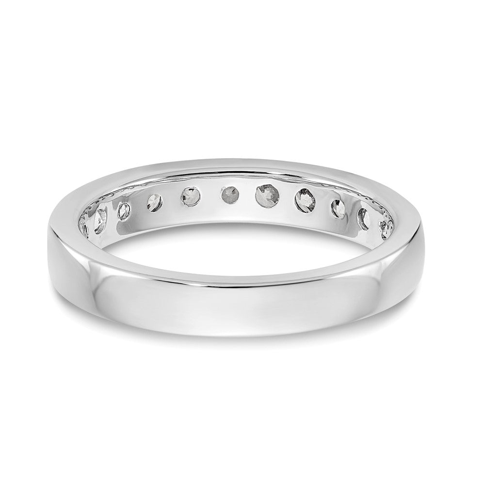 0.77ct. CZ Solid Real 14K White Gold 11-2.6mm Channel Wedding Band Ring