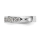 14k White Gold 11-Stone 1 carat Round Diamond Complete Channel Band