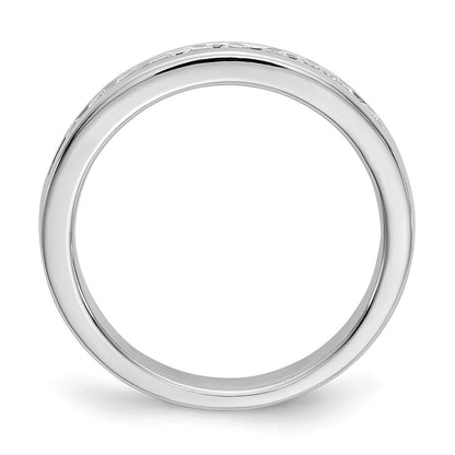 0.31ct. CZ Solid Real 14K White Gold 11-1.9mm Stone Channel Wedding Band Ring