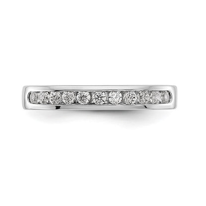 0.31ct. CZ Solid Real 14K White Gold 11-1.9mm Stone Channel Wedding Band Ring