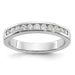 14K White Gold 11-Stone Real Diamond Channel Band