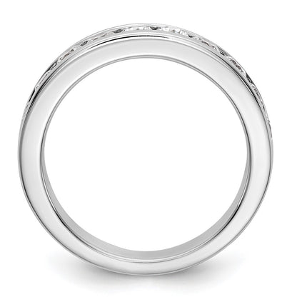 1.02ct. CZ Solid Real 14K White Gold 11-2.9mm Stone Channel Wedding Band Ring
