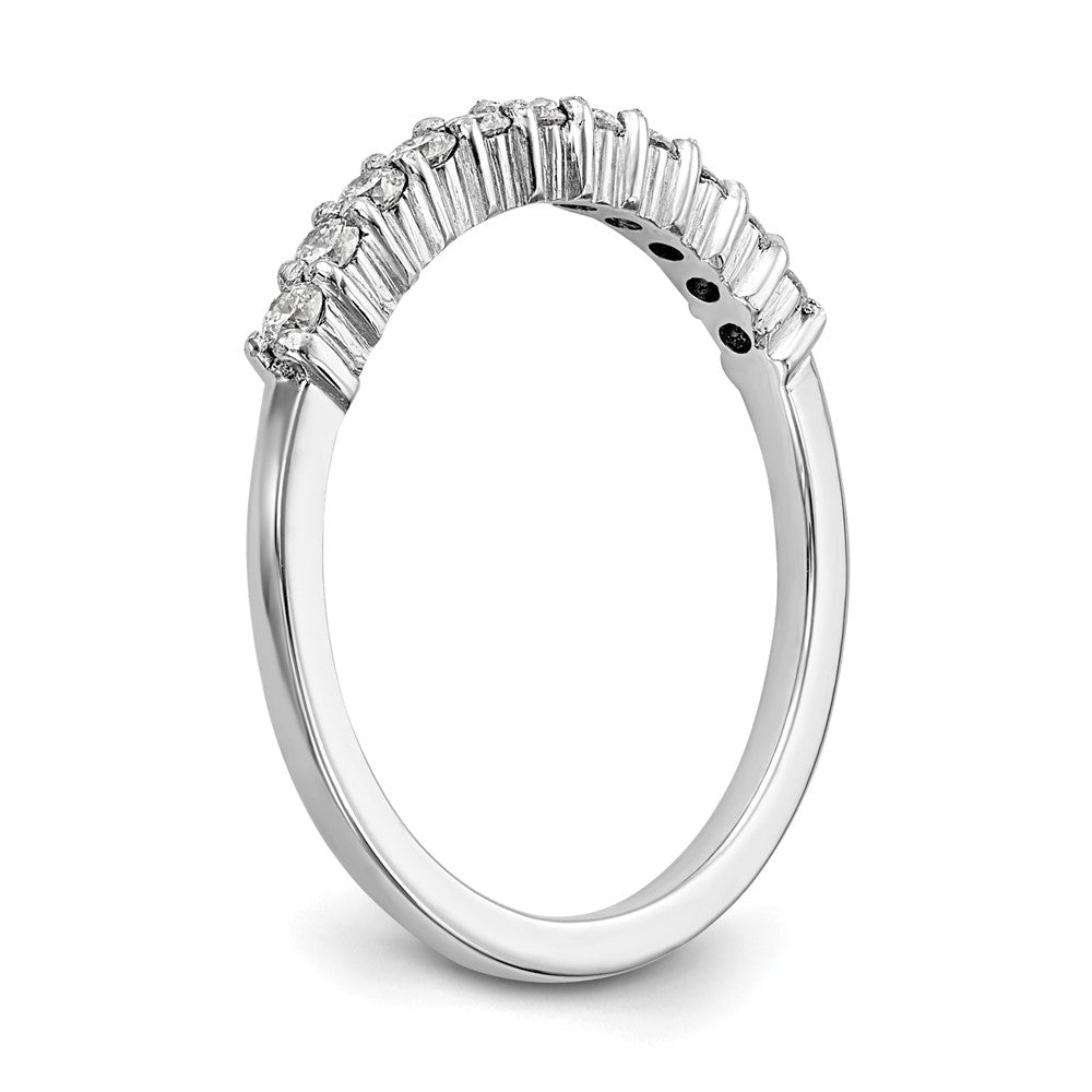 0.22ct. CZ Solid Real 14K White 11-Stone Wedding Band Ring