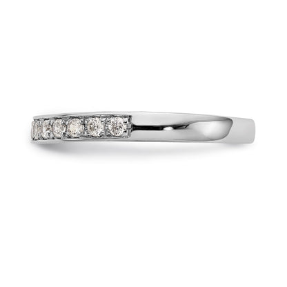 0.17ct. CZ Solid Real 14K White Gold Channel Wedding Band Ring