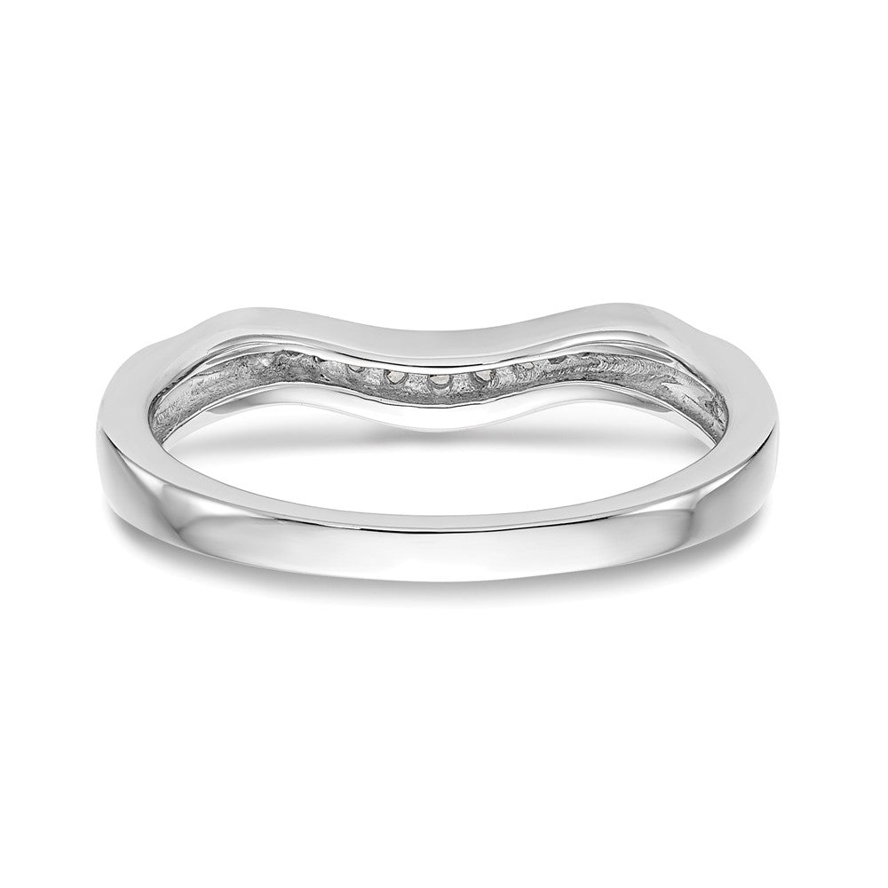 0.08ct. CZ Solid Real 14K White Gold Wedding Band Ring