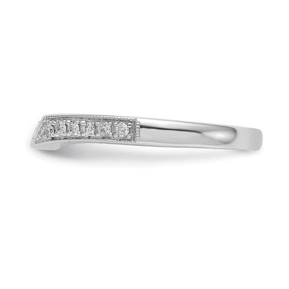 0.17ct. CZ Solid Real 14K White Gold Wedding Band Ring