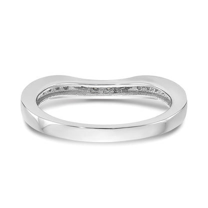 0.17ct. CZ Solid Real 14K White Gold Wedding Band Ring