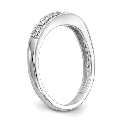 0.17ct. CZ Solid Real 14K White Gold Wedding Band Ring