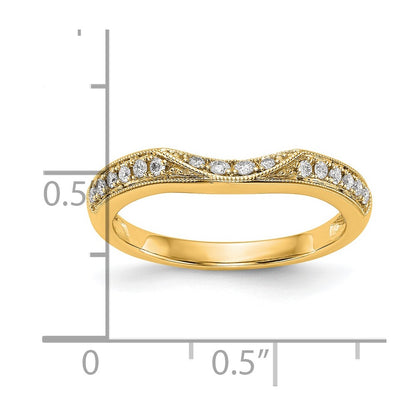 14K Yellow Gold Real Diamond Band