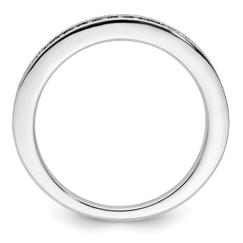 14K White Gold Real Diamond Band