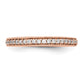 0.25ct. CZ Solid Real 14K Rose Gold Wedding Band Ring