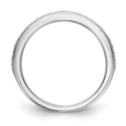0.17ct. CZ Solid Real 14K White Gold Wedding Band Ring
