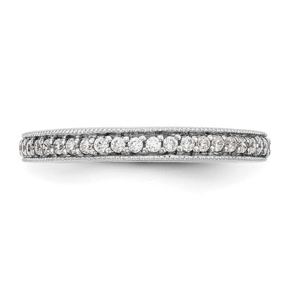 0.17ct. CZ Solid Real 14K White Gold Wedding Band Ring