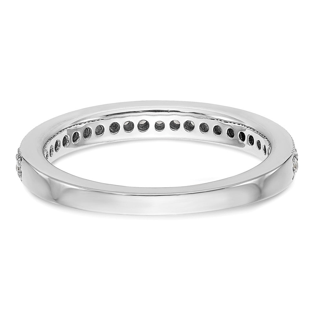 0.17ct. CZ Solid Real 14K White Gold Wedding Band Ring