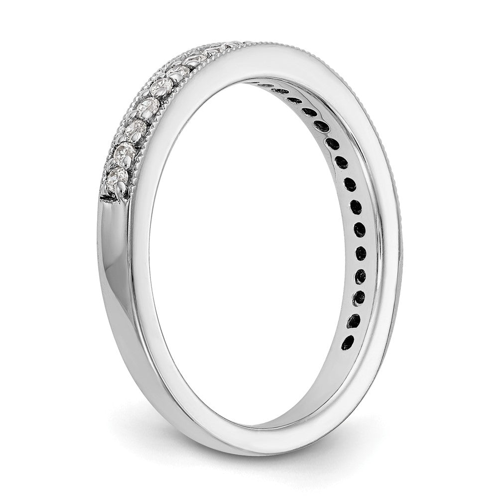 0.17ct. CZ Solid Real 14K White Gold Wedding Band Ring