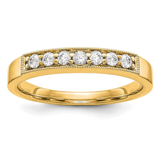 14K Yellow Gold Real Diamond Band