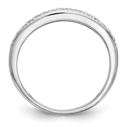 0.20ct. CZ Solid Real 14K White Gold Wedding Band Ring - CZs: B