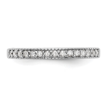 0.20ct. CZ Solid Real 14K White Gold Wedding Band Ring - CZs: B