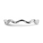 0.04ct. CZ Solid Real 14K White Gold Wedding Band Ring