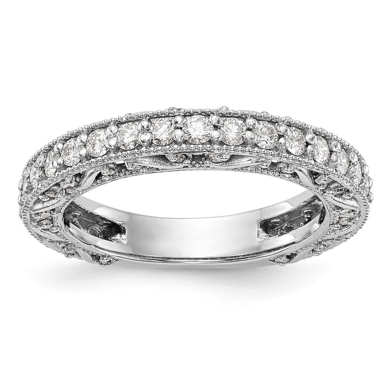 14k White Gold Diamond Band