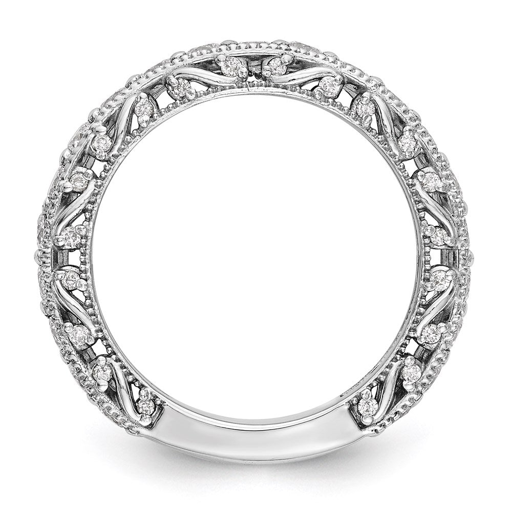 14k White Gold Diamond Band
