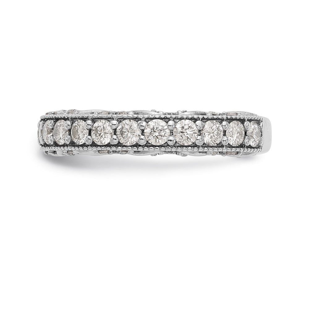 14k White Gold Diamond Band