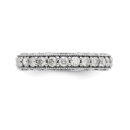 14k White Gold Diamond Band