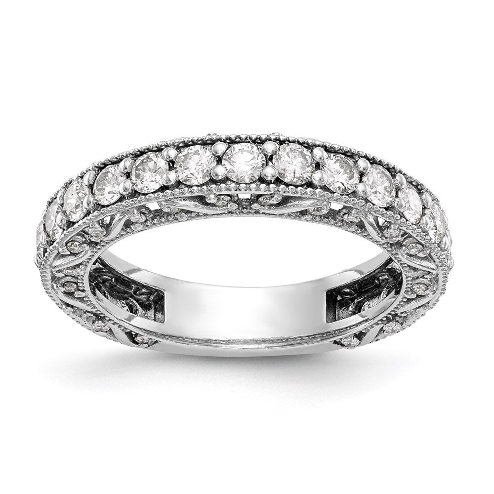 14k White Gold Diamond Band