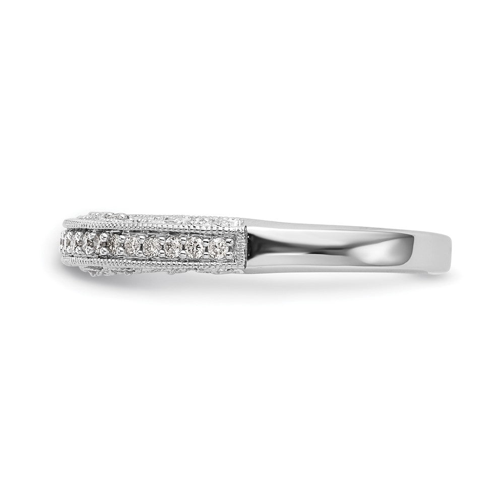 0.25ct. CZ Solid Real 14K White Gold Wedding Band Ring