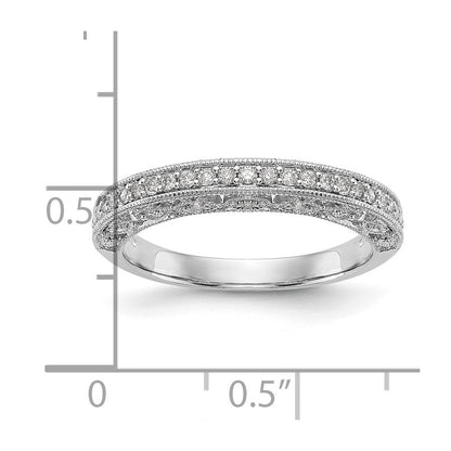 0.25ct. CZ Solid Real 14K White Gold Wedding Band Ring