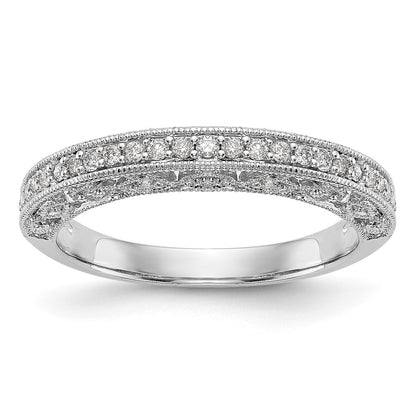 0.25ct. CZ Solid Real 14K White Gold Wedding Band Ring