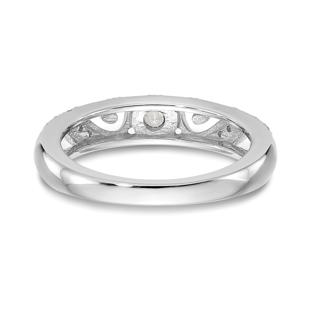 14K White Gold Real Diamond Band