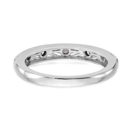 0.15ct. CZ Solid Real 14K White Gold Wedding Band Ring