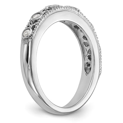 0.15ct. CZ Solid Real 14K White Gold Wedding Band Ring