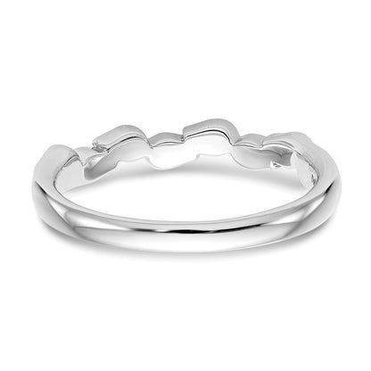0.10ct. CZ Solid Real 14K White Gold Wedding Band Ring
