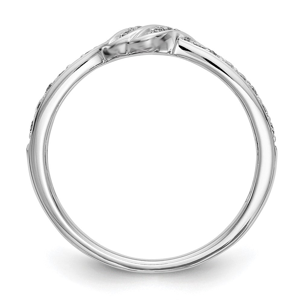 0.20ct. CZ Solid Real 14K White Gold Wedding Band Ring