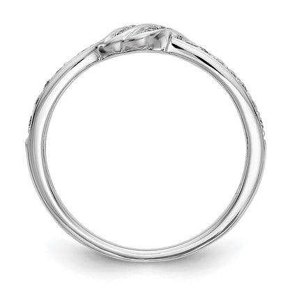 14K White Gold Real Diamond Band