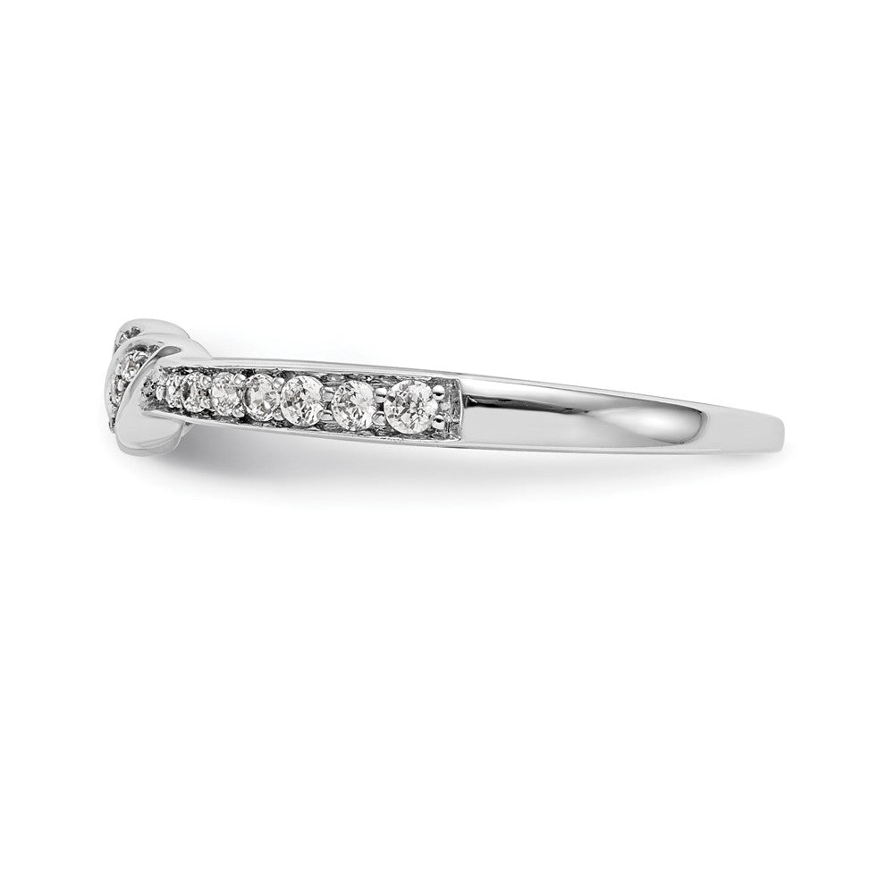 0.20ct. CZ Solid Real 14K White Gold Wedding Band Ring