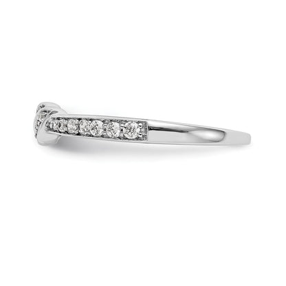 0.20ct. CZ Solid Real 14K White Gold Wedding Band Ring