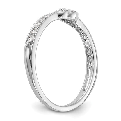 0.20ct. CZ Solid Real 14K White Gold Wedding Band Ring