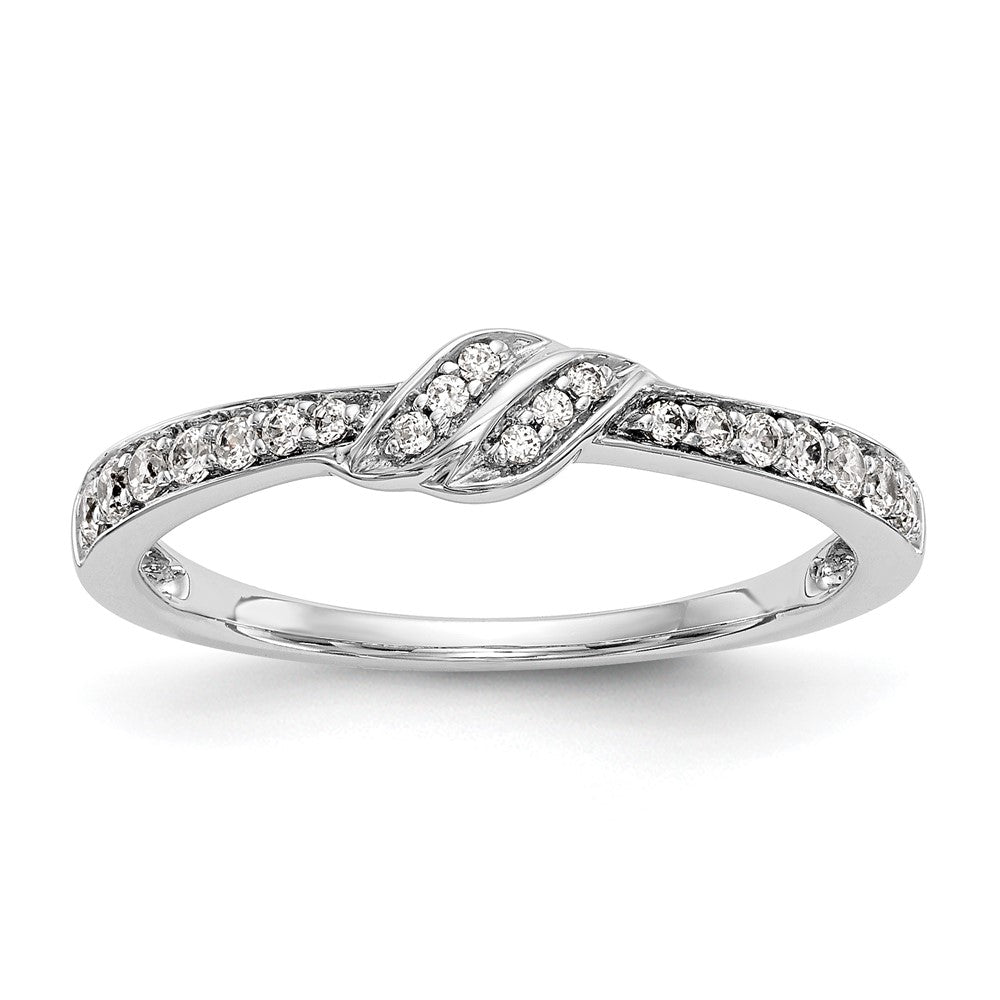 0.20ct. CZ Solid Real 14K White Gold Wedding Band Ring
