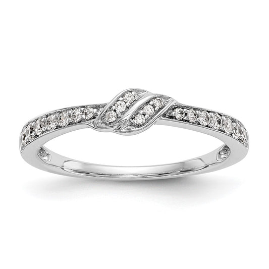0.20ct. CZ Solid Real 14K White Gold Wedding Band Ring