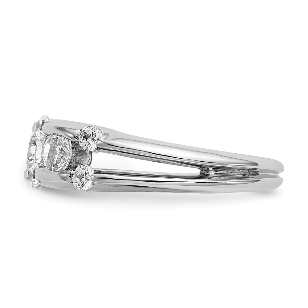 14K White Gold Real Diamond Band
