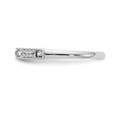 0.17ct. CZ Solid Real 14K White Gold Wedding Band Ring