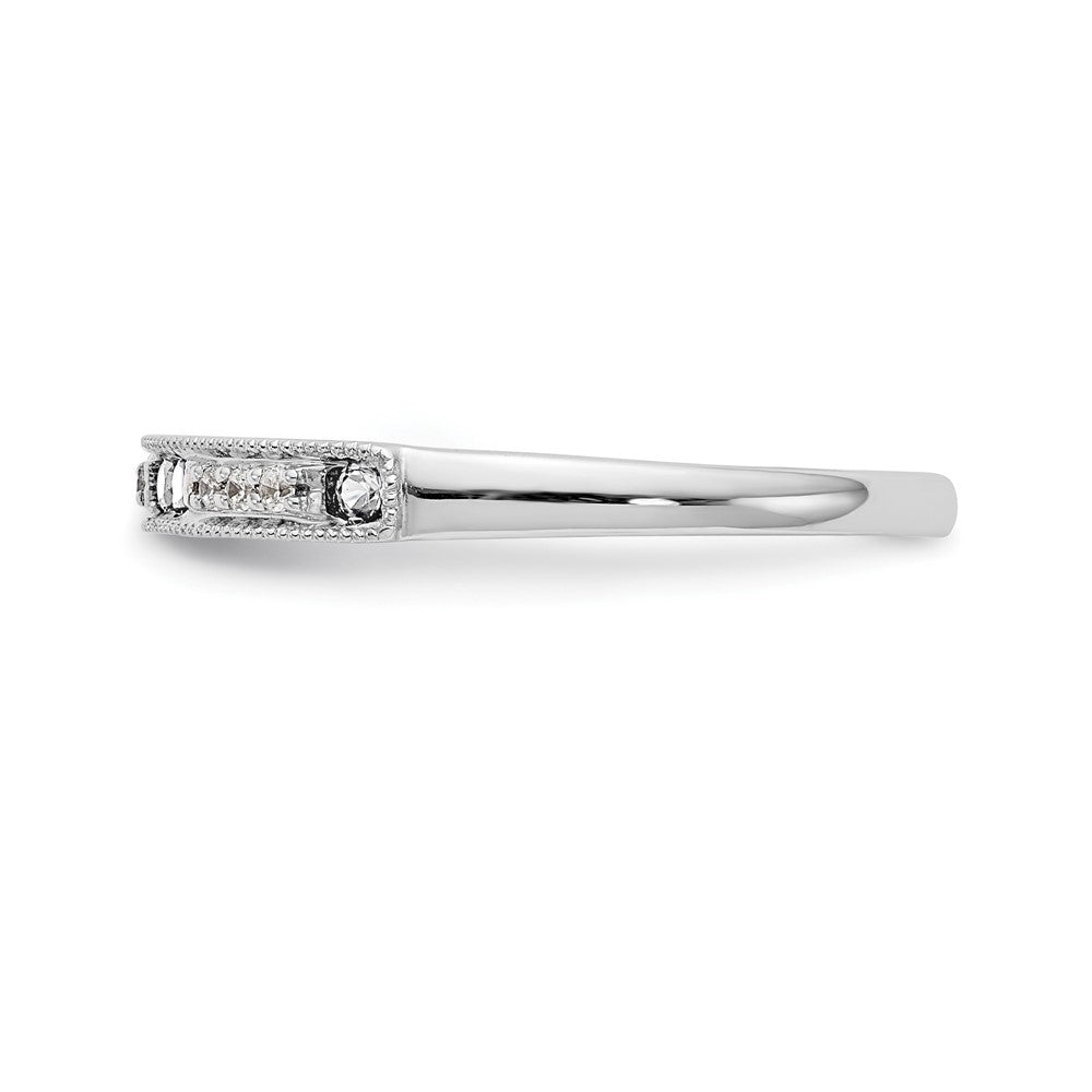 14K White Gold Real Diamond Band