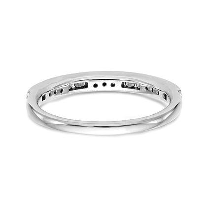 0.17ct. CZ Solid Real 14K White Gold Wedding Band Ring