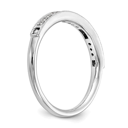 0.17ct. CZ Solid Real 14K White Gold Wedding Band Ring