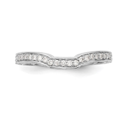 0.15ct. CZ Solid Real 14K White Gold Wedding Band Ring